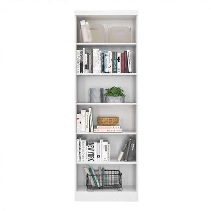 Imagem de Quarto Modulado Jade com Guarda Roupa 2 Portas, Modulo Aéreo, Cama com Auxiliar e Livreiro Branco - Phoenix Baby