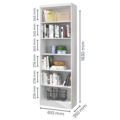 Imagem de Quarto Modulado Jade com Guarda Roupa 2 Portas, Modulo Aéreo, Cama com Auxiliar e Livreiro Branco - Phoenix Baby