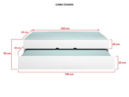 Imagem de Quarto Modulado Juvenil Completo Com Bicama Solteiro