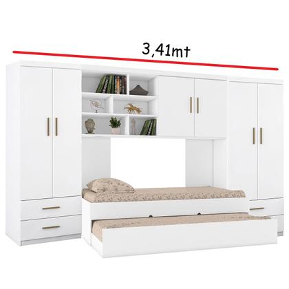 Imagem de Quarto Modulado Juvenil Completo Com Bicama Solteiro