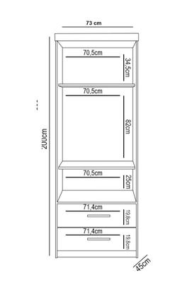 Imagem de Quarto Modulado Juvenil Completo com Guarda Roupa, Cama de Solteiro e Cama Auxiliar