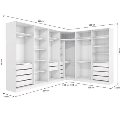Imagem de Quarto Modulado Kappesberg Adapt Branco 12 Portas 342cm x 263cm
