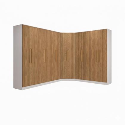 Imagem de Quarto Modulado Kappesberg Adapt Branco/Nogueira 12 Portas 342cm x 263cm