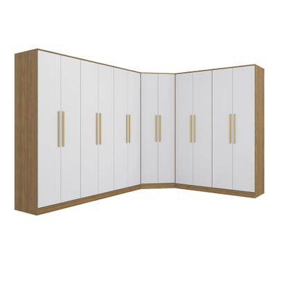 Imagem de Quarto Modulado Kappesberg Adapt Nogueira/Branco 12 Portas 342cm x 263cm