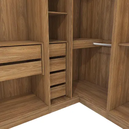Imagem de Quarto Modulado Kappesberg Adapt Nogueira/Branco 12 Portas 342cm x 263cm