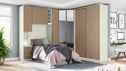 Imagem de Quarto Modulado Seletto 05 Areia/Jequitibá - Henn