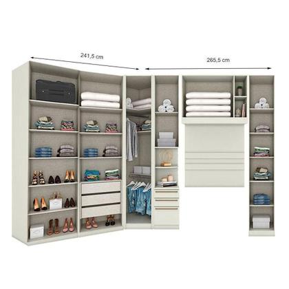 Imagem de Quarto Modulado Solteiro Ambiente Composição 4 New Predileto 6 Peças Areia - Henn