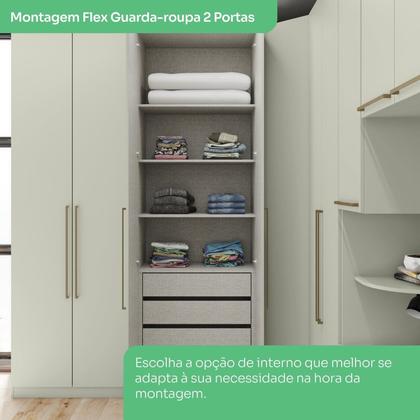 Imagem de Quarto Modulado Solteiro Completo 9 Portas 3 Gavetas Canto Oblíquo Seletto