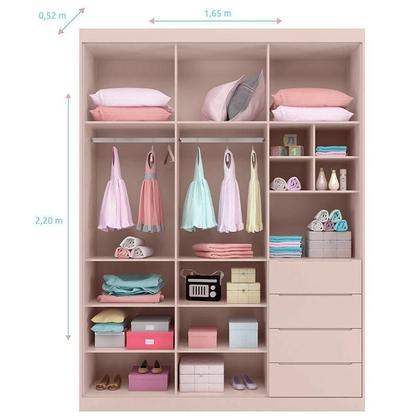 Imagem de Quarto Para Bebê com Guarda Roupa e Cômoda Perola MDF