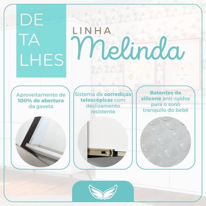 Imagem de Quarto Para Bebê Completo Melinda com Roupeiro Cômoda e Berço