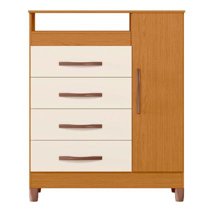 Imagem de Quarto Solteiro Completo Guarda Roupa Âmbar 4 portas com Espelho Cômoda Turquesa