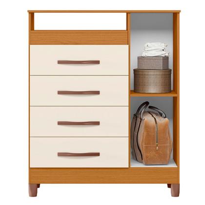 Imagem de Quarto Solteiro Completo Guarda Roupa Âmbar 4 portas com Espelho Cômoda Turquesa