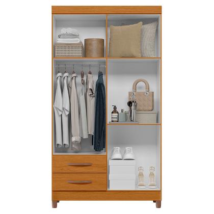 Imagem de Quarto Solteiro Completo Guarda Roupa Âmbar 4 portas com Espelho Cômoda Turquesa