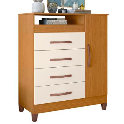 Imagem de Quarto Solteiro Completo Guarda Roupa Âmbar 4 portas com Espelho Cômoda Turquesa