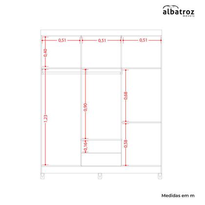 Imagem de Quarto Solteiro Completo Guarda Roupa Âmbar 6 portas com Espelho Cômoda Turquesa