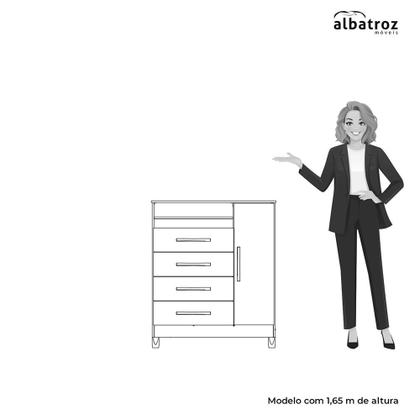 Imagem de Quarto Solteiro Completo Guarda Roupa Âmbar 6 portas com Espelho Cômoda Turquesa