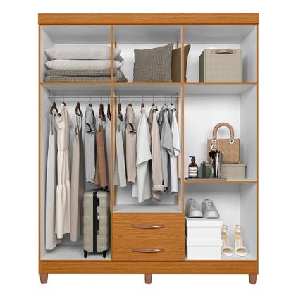 Imagem de Quarto Solteiro Completo Guarda Roupa Âmbar 6 portas com Espelho Cômoda Turquesa