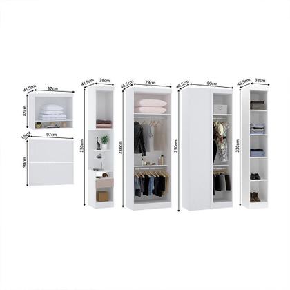 Imagem de Quarto Solteiro Guarda Roupas Mesa Alpes Luciane Bran