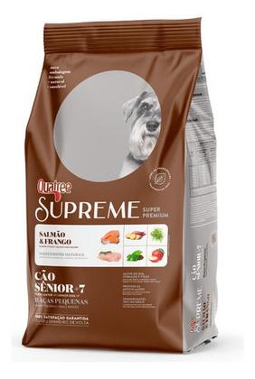 Quatree Supreme Super Premium Alimento Para Cão Senior De Raça Pequena Sabor Salmão E Frango Em Sacola De 3kg Imagem de Quatree Supreme Super Premium Alimento Para Cão Senior De Raça Pequena Sabor Salmão E Frango Em Sacola De 3kg