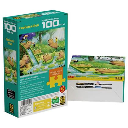 Imagem de Quebra-cabeça 100 peças Capivara Club - Grow