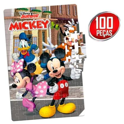 Imagem de Quebra cabeca 100 pecas turma do mickey - toyster
