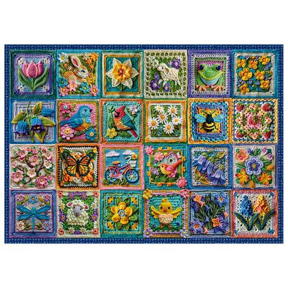 Imagem de Quebra-cabeça 1000 peças Flores de Crochê
