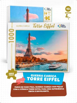 Imagem de Quebra Cabeça 1000 Peças Torre Eiffel Paris Família e Amigos
