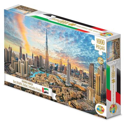 Imagem de Quebra Cabeça 1000pçs Burj Khalifa Dubai Grande Pedagogico