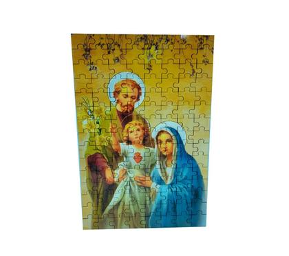 Imagem de Quebra-cabeça 120 peças em MDF Sagrada Familia de Deus