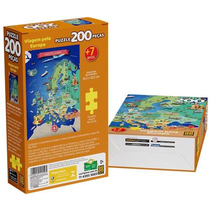 Imagem de Quebra-cabeça 200 peças Viagem pela Europa - Grow