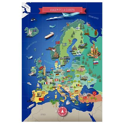 Imagem de Quebra-cabeça 200 peças Viagem pela Europa - Grow