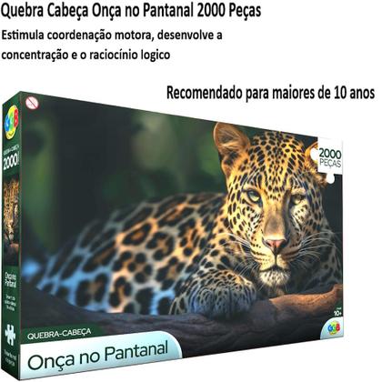 Imagem de Quebra Cabeça 2000 Peças Onça no Pantanal