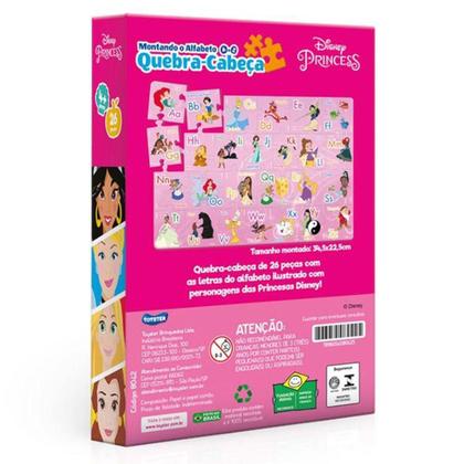 Imagem de Quebra-Cabeça - 26 Peças - Princesas Disney - Montando o Alfabeto - Toyster