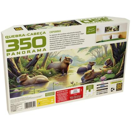 Imagem de Quebra Cabeça 350 Peças Panorama Capivaras 4854 - Grow
