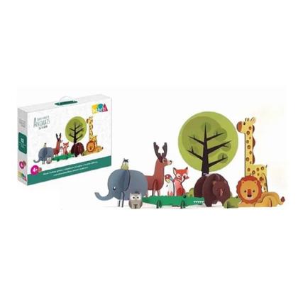Imagem de Quebra Cabeça 3d Animais Savana Zoologico Criativo Educativo