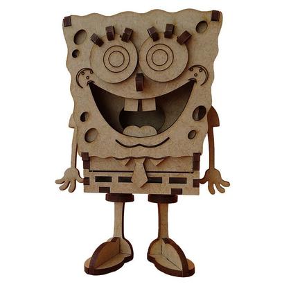 Imagem de Quebra Cabeça 3D Bob Esponja Mdf