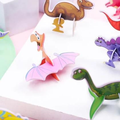 Imagem de Quebra-Cabeça 3D De Dinossauro Para Crianças 40 Peças DIY Modelo De Animal De Papel Em Estilos