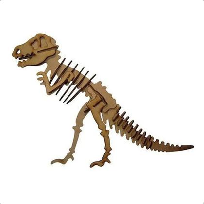 Imagem de Quebra-cabeça 3d Dinossauro Tiranossauro Rex Mdf
