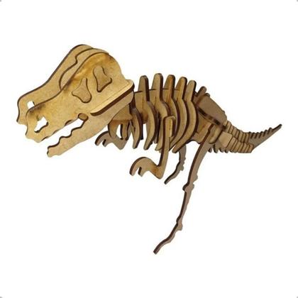 Imagem de Quebra-cabeça 3d Dinossauro Tiranossauro Rex Mdf