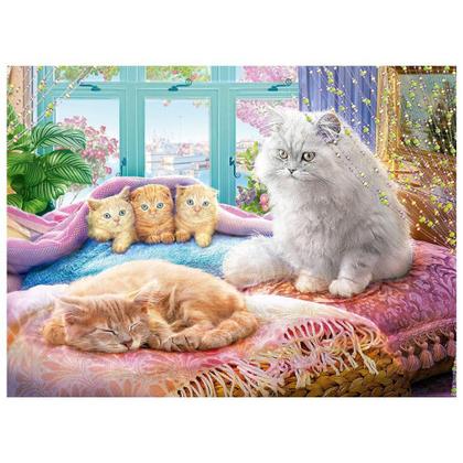 Imagem de Quebra-cabeça 500 peças Duplo - Gatos - Grow