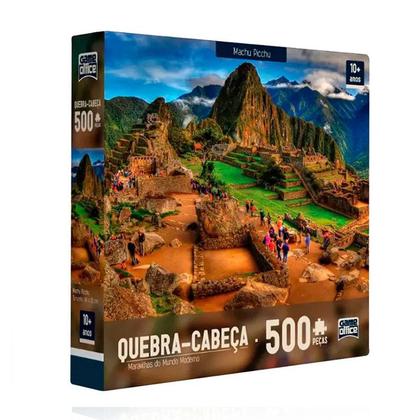 Imagem de Quebra Cabeça 500 Peças Machu Picchu Resistente e de Fácil Encaixe