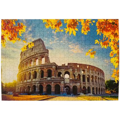 Imagem de Quebra Cabeça 500 Peças Paisagem Coliseu no Outono Roma +7 Anos Pais e Filhos