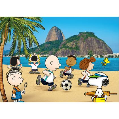 Imagem de Quebra-cabeça 500 peças Peanuts - Snoopy e seus Amigos na Praia