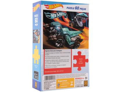 Imagem de Quebra-cabeça 60 Peças Puzzle Infantil Hot Wheels