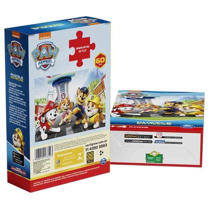Imagem de Quebra-Cabeça - 60 Peças - Turma da Patrulha Canina - Grow