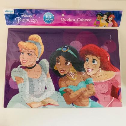 Imagem de Quebra Cabeca 63 Pecas Disney Princesa