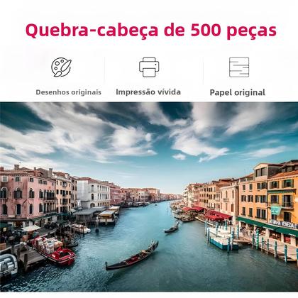 Imagem de Quebra-Cabeça Adulto De 500 Peças: Paisagem De Veneza - Decoração De Parede Para Casa, Presente De