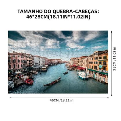 Imagem de Quebra-Cabeça Adulto De 500 Peças: Paisagem De Veneza - Decoração De Parede Para Casa, Presente De