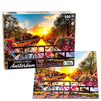 Imagem de Quebra Cabeça Amsterdam 500 Peças Puzzle Premium