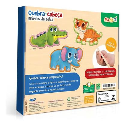 Imagem de Quebra Cabeça Animais Da Selva Toyster
